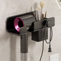 Hair dryer holder without drilling, bathroom wall-mounted hairdryer stand, shower room wall-mounted hairdryer rack, hairdryer storage bracket