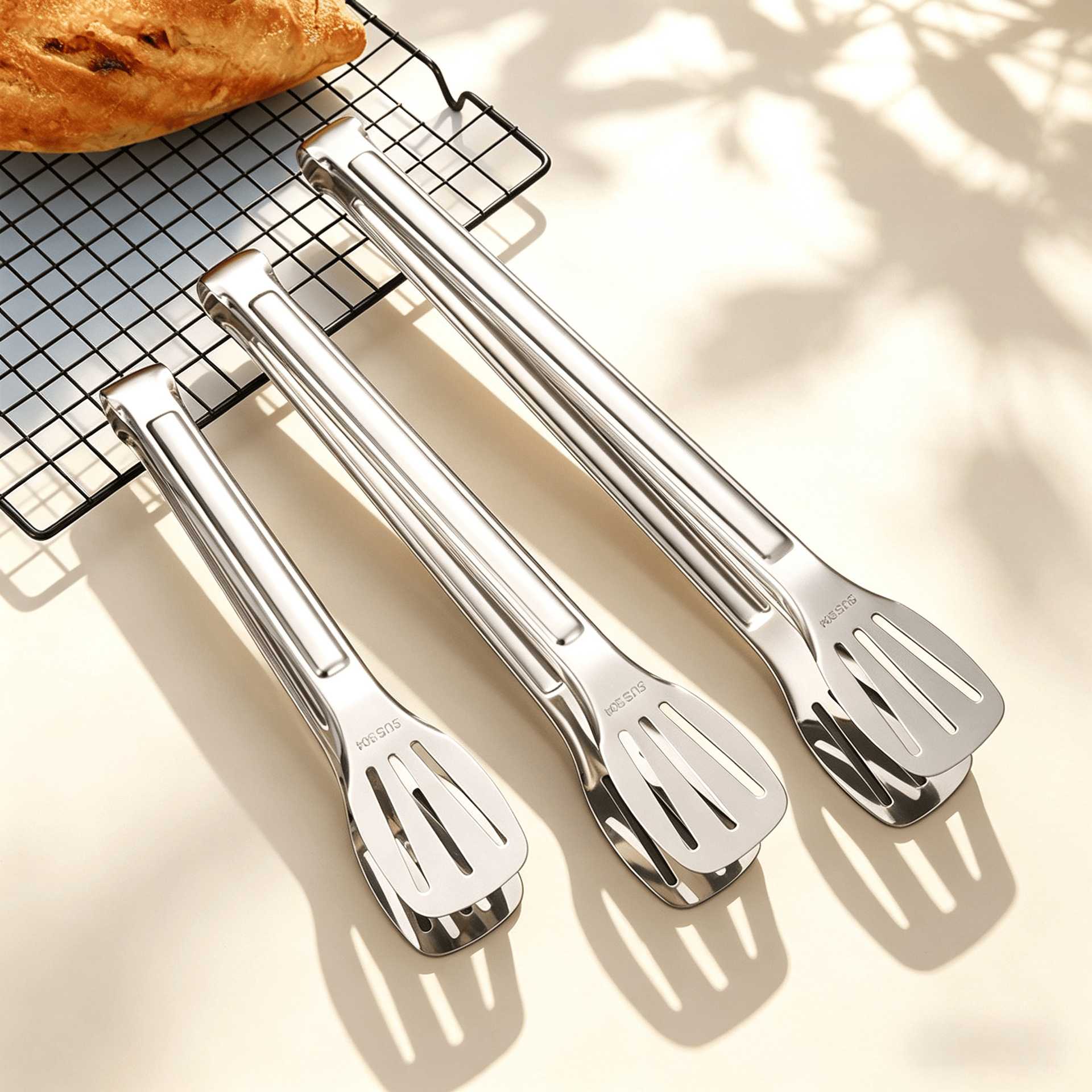 Pinzas para Alimentos de Acero Inoxidable 316 al por Mayor, Pinzas para Buffet de Hotel, Pinzas para Carne y Pan, Pinzas Multifuncionales para Barbacoa