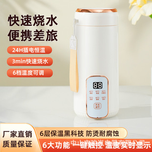 Cross-Border Kettle Portable Electric Hot Water Cup Multi-Functional Travel Insulation Small Household Electric Heating Mini Water Cup