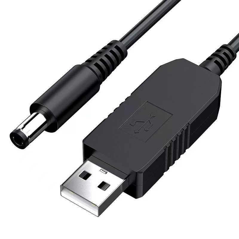 [USB зарядная проводка USB к DC5.5V источник питания USB к DC повышающий线 5V 9V 12V маршрутизатор]