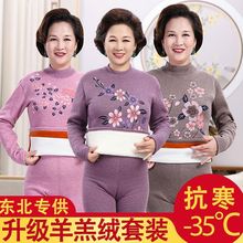 保暖内衣秋衣秋裤奶奶妈妈套装东北宽松老太太加绒老年人冬季加厚