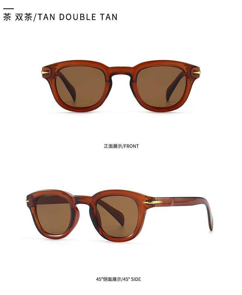 Women Modern Men Retro Round Sunglasses Star Sunglasses display picture 8