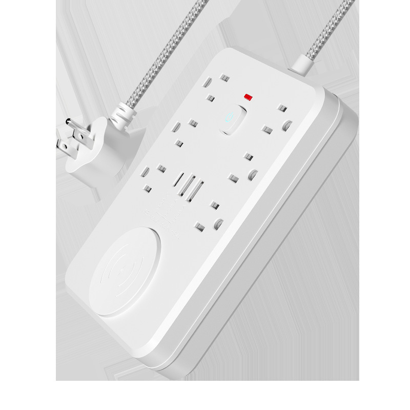 Fábrica de nuevo estándar con función de carga inalámbrica enchufe de corriente móvil PD placa de cable de extensión de carga rápida mayorista