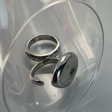Q?2022新款簡約冷淡風個性氣質光面豌豆幾何戒指 ?小眾設計A1/8