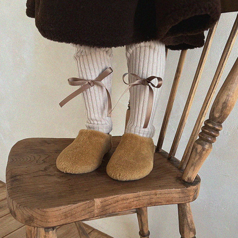 INS estilo coreano ropa para niños primavera y otoño engrosada niñas arco de algodón lindo moda pit Leggings