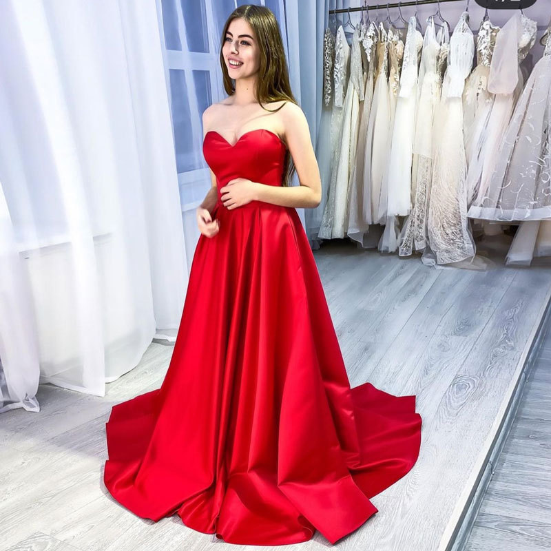Europa y América del Comercio Exterior Amazon AliExpress deseo sexy tubo superior temperamento vestido de noche elegante simple satén vestido largo