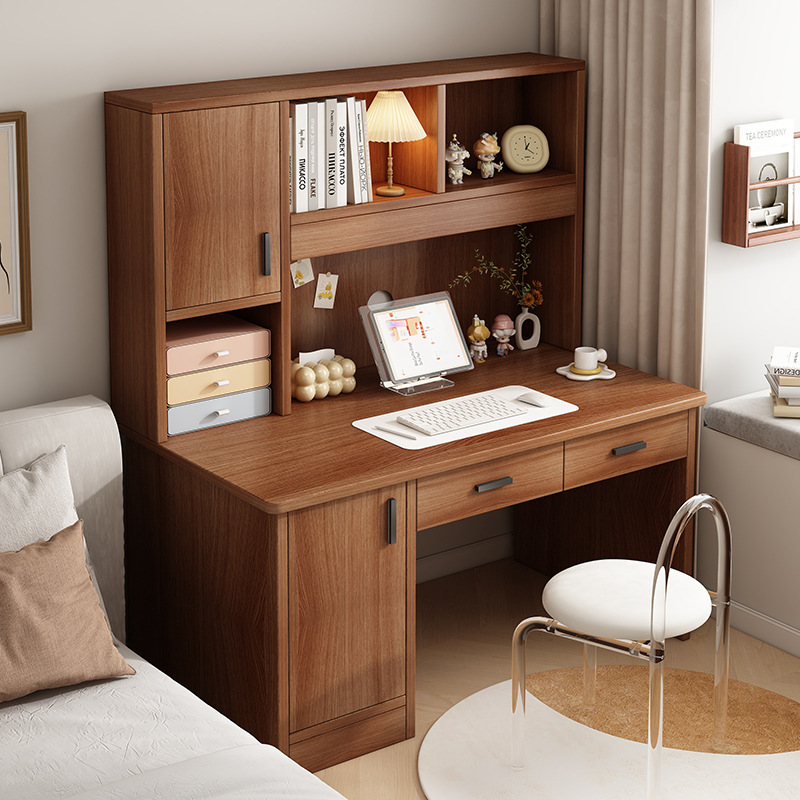 Solid Wood Computer Desk Desktop Student Home Simple Desk Bookshelf Integrated Writing Desk Bedroom Office Study Desk Solid Wood Computer Desk Desktop Student Home Simple Desk Bookshelf Integrated Writing Desk Bedroom Office Study Desk