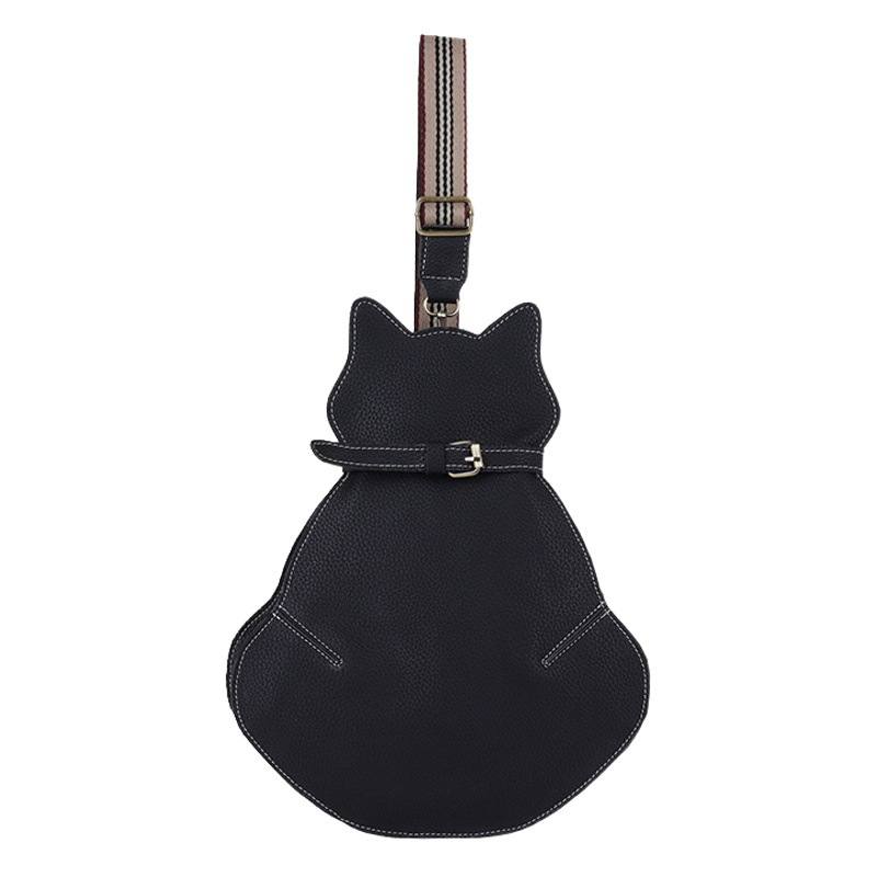 Bolsa de gato lindo 2023 nueva bolsa de hombro Internet celebridad moda cuero retro bolso de pecho personalizado crossbody transfronterizo bolso de las mujeres