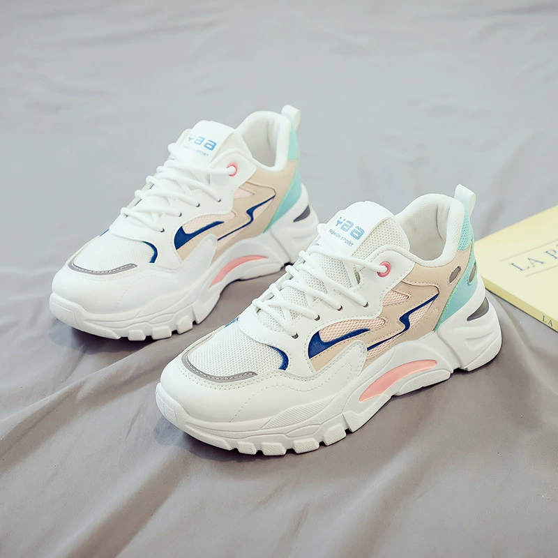 Летняя дышащая обувь, универсальные белые туфли на платформе, спортивная обувь для отдыха, корейский стиль