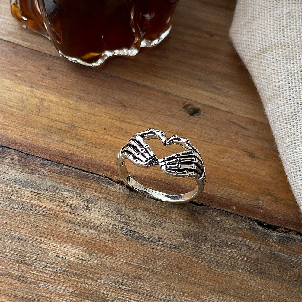 creative retro fashion personality ring punk style hell ghost finger ring