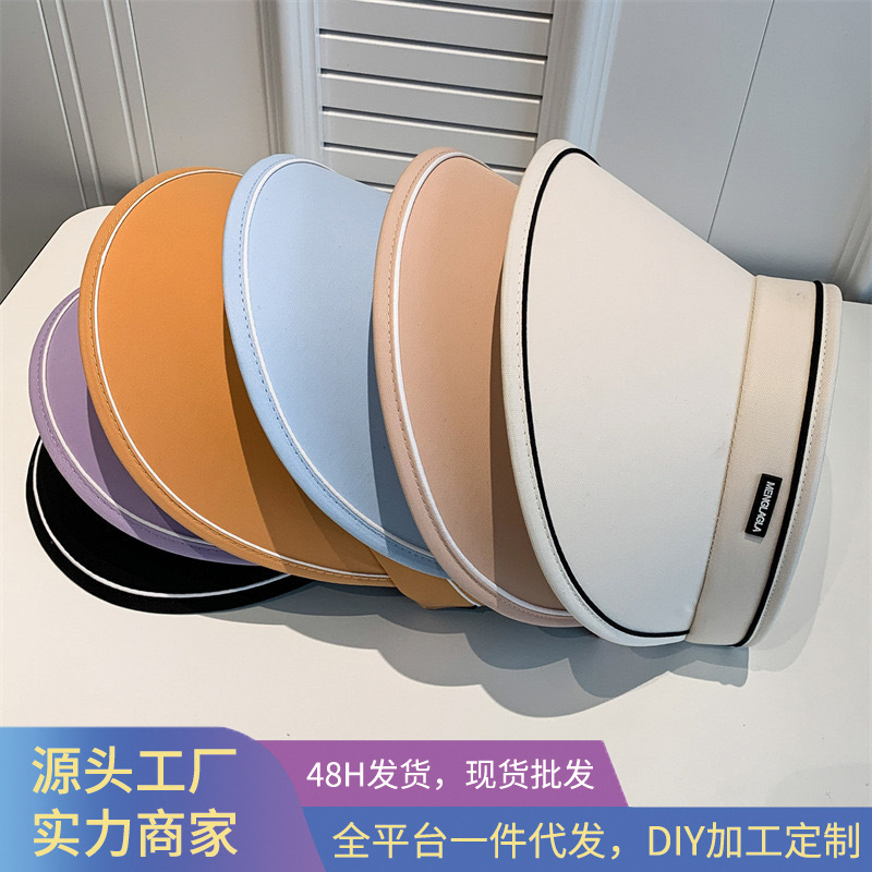 Summer Sunshade Visor Hat, Open-Top Hat, Cycling Uv Protection Sun Hat, Large Brim Sun Hat for Women, Wide Brim