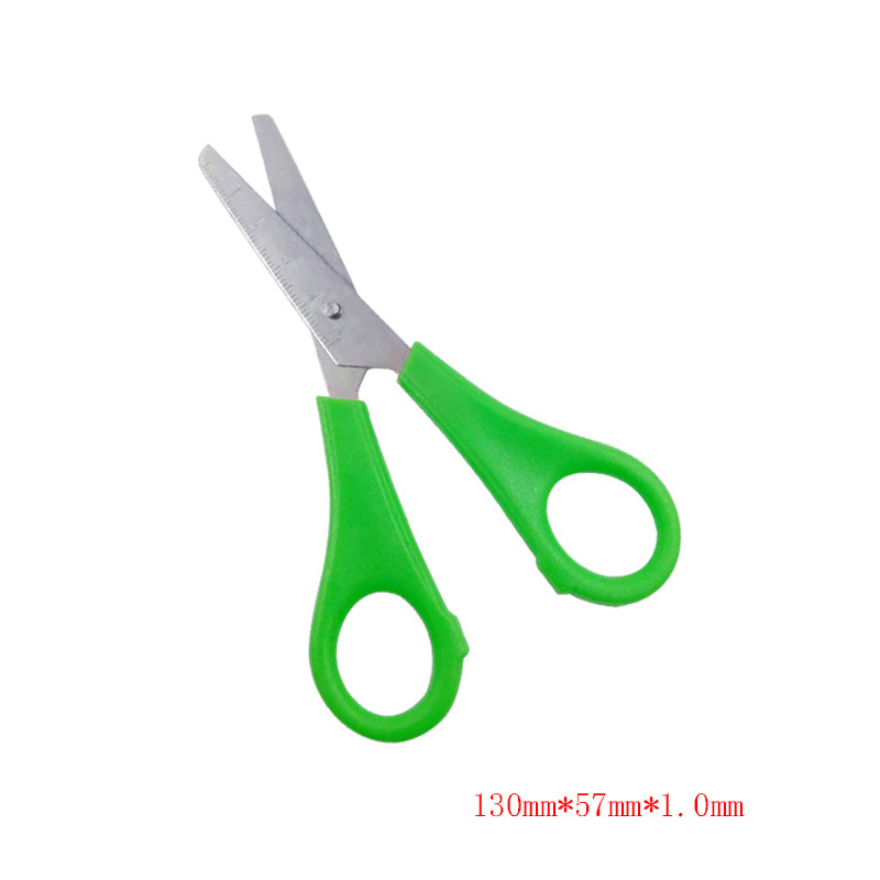 Tijeras escolares con regla integrada, aptas para estudiantes y oficina, seguras y precisas