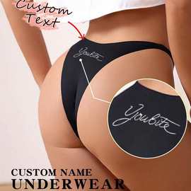 custom亚马逊跨境舒适休闲女士字母印花内裤情趣qqny一件起