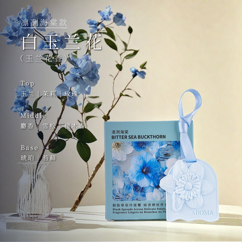 海棠花车载香薰挂件定制伴手礼衣柜扩香石香薰高级感跨境石膏香片|undefined