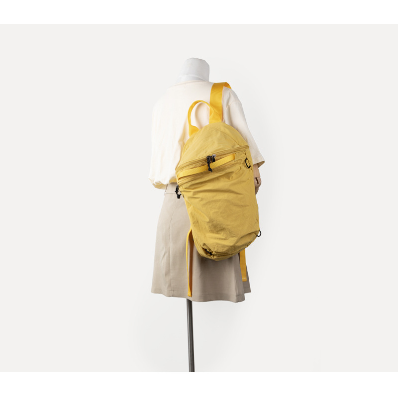 Korėjietiška laisvalaikio nailono kuprinė, atspari vandeniui, paprasta, didelės talpos, klostuota ir tingi, universali kuprinė._voghion.com