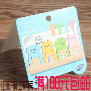Guangbo H05932 металлическая Закладка скрепка для бумаг 4 штуки мультфильм Лежащая серия Обучающие канцелярские товары оптом