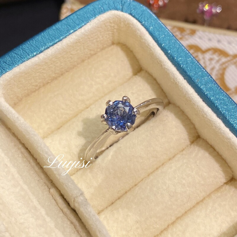八角千禧玫瑰切经典皇冠六爪戒指女轻奢小众时尚百搭简约订婚指环|undefined