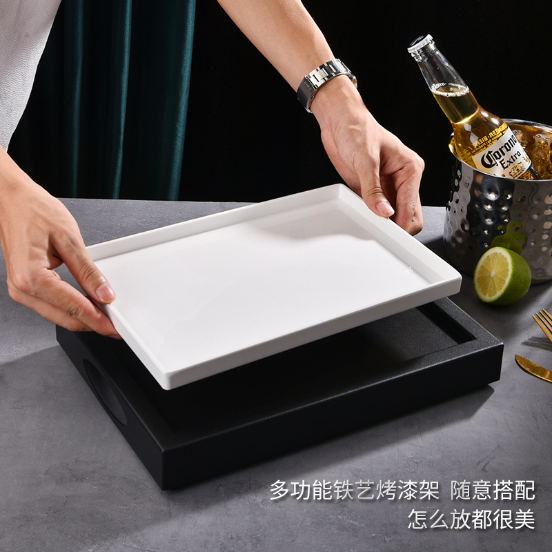 Bar KTV Plato de frutas Plato de bocadillos Plato de frutas de plástico de melamina de imitación de porcelana comercial Bocadillos de camping creativos Plato de bocadillos