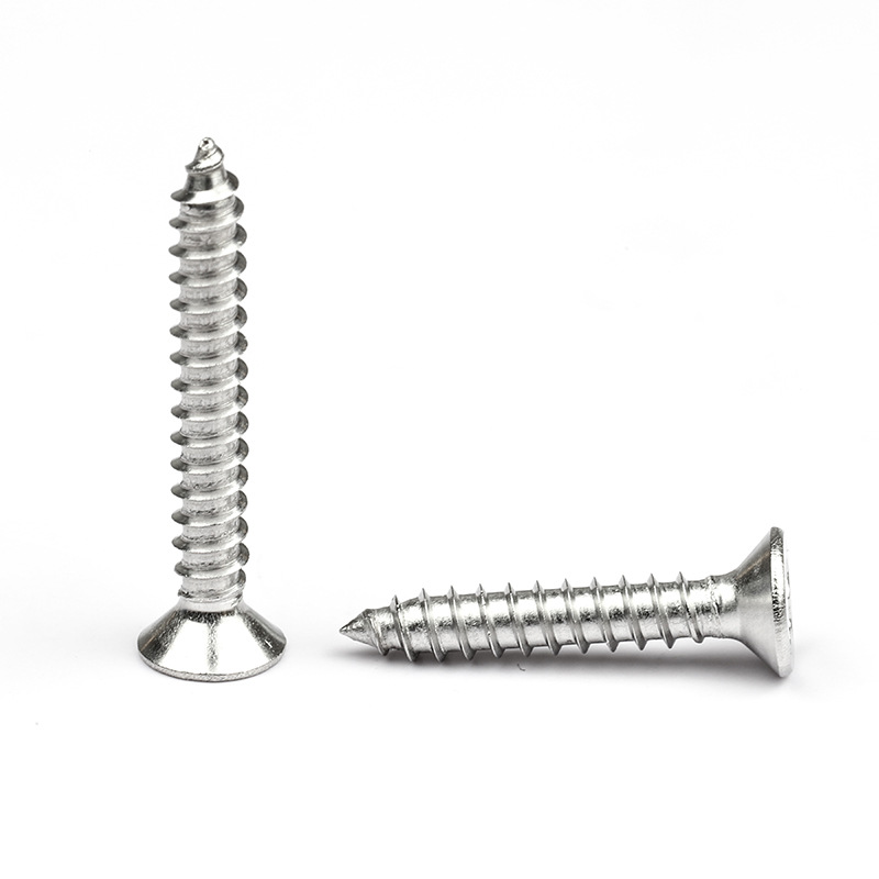 KA 니켈 도금 크로스 카운터 싱크 헤드 셀프 태핑 나사 플랫 헤드 나무 나사 작은 나사 패스너 M2M3M4M5 스팟 도매