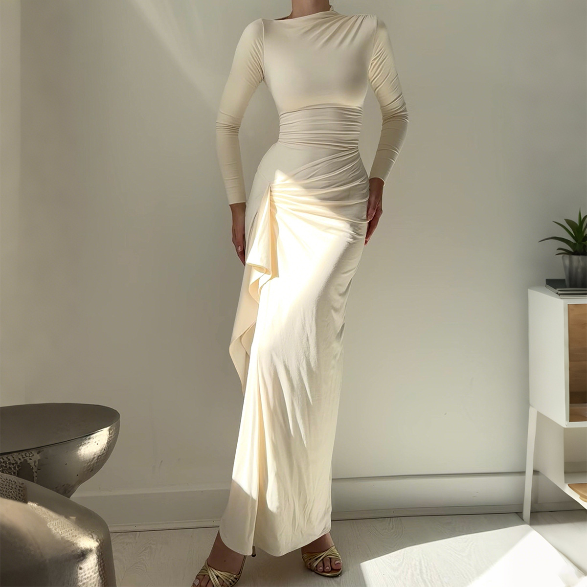 Women's Short-Sleeve Maxi Dress