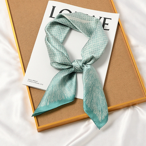 Silk mulberry silk small square scarf women's versatile Hangzhou spring and autumn gauze scarf thin scarf with suit shirt