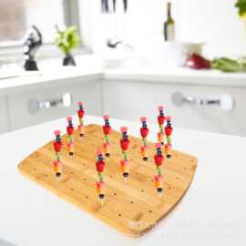 跨境木质烤串展板小串糖葫芦展示架肉串立签木架子实木棒棒糖架子