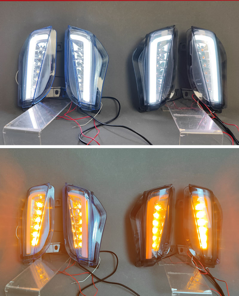 Suitable for 11-13 Models of Toyota Prius Front Fog Lights Modified to Led Daytime Running Lights Prius Drl Dedicated Front Bumper Lights
