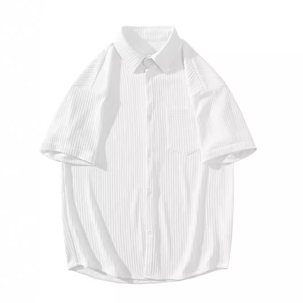 Silk summer shirt, high-quality style, plus size