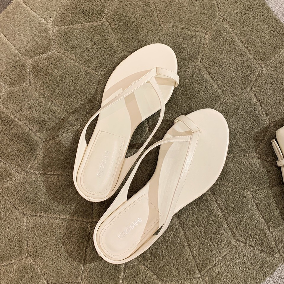 Grape Mom Summer nuevo estilo simple, delgado, puntiagudo, puntiagudo, puntiagudo, tacón grueso, todo fósforo, sandalias y pantuflas de verano para mujer