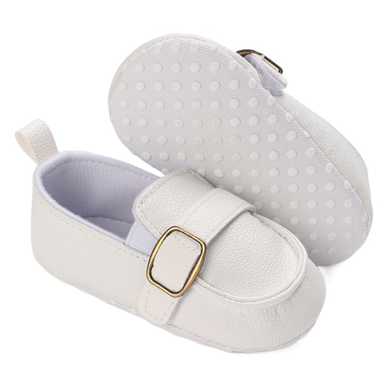 La primavera y el otoño nuevos zapatos del niño del bebé para 0-1 años de edad zapatos de bebé respirables inferiores suaves zapatos de cuero pequeños del todo-fósforo de moda