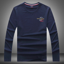 【PA标】肯迪鲨鱼国际男装长袖t恤圆领青年款大牌纯色体恤打底865