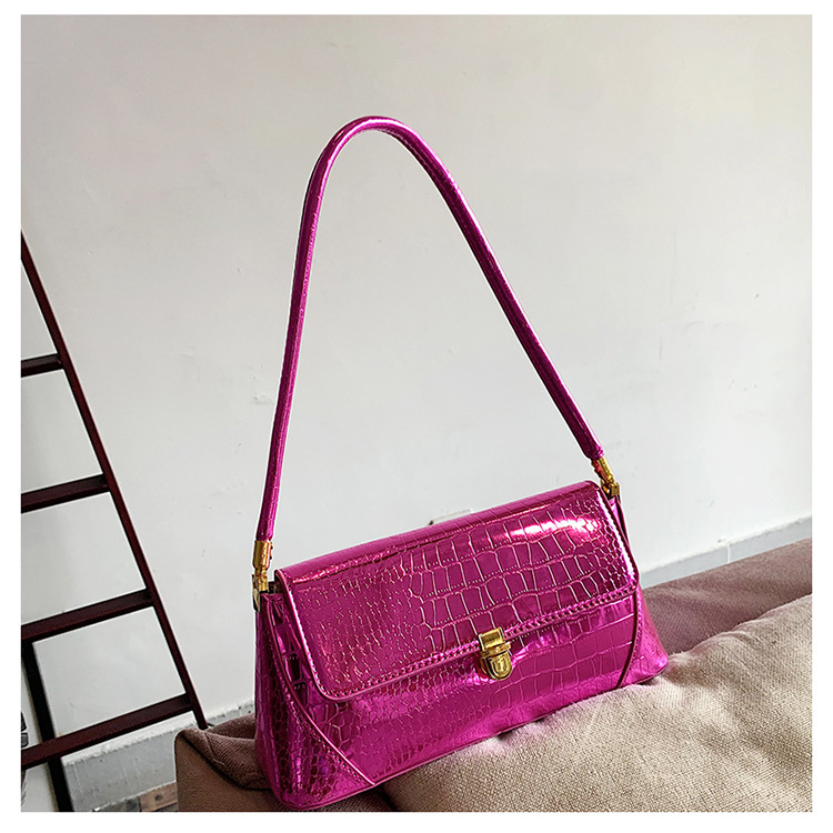 Mujeres Medio Cuero Sintético Color Sólido Estilo Vintage Estilo Clásico Cremallera Bolsa Para Las Axilas display picture 2