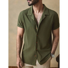 R 35043 collar casual short sleeve shirt �����ж������