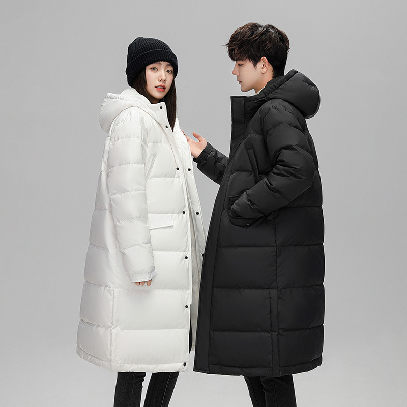 Men's Clothing Men's winter new mid length cotton jacket men's thick warm sports leisure student couple jacket_voghion.com