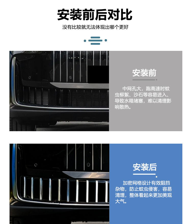Suitable for Chery Fengyun T11 Insect-Proof Net Front Grille Water Tank Protective Cover Insect-Proof Willow Modification Accessories