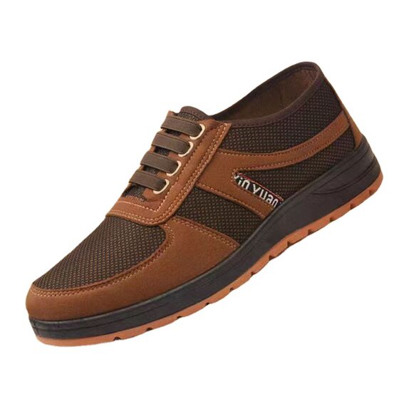 Wholesale Old Beijing Cloth Shoes Men's Dad's New Work Shoes Lightweight Fashion Slip-on Casual Canvas Shoes Breathable