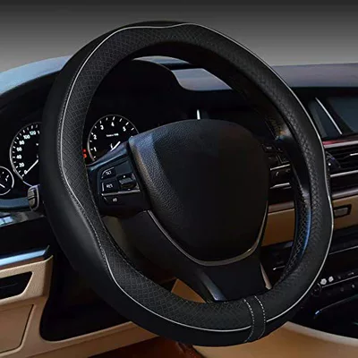 New Cross-Border Foreign Trade Car: Steering wheel cover - silver-38cm