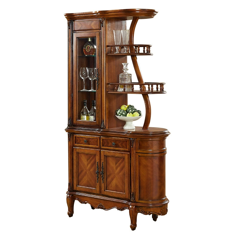Американский solid wood винный шкаф-поделение для гостиной, прихожей, двойной стилистики европейский стиль, прихожая, ветеринар