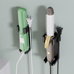 衛生間置物架鋁合金捲髮器收納架直發器支架免打孔電夾板掛架