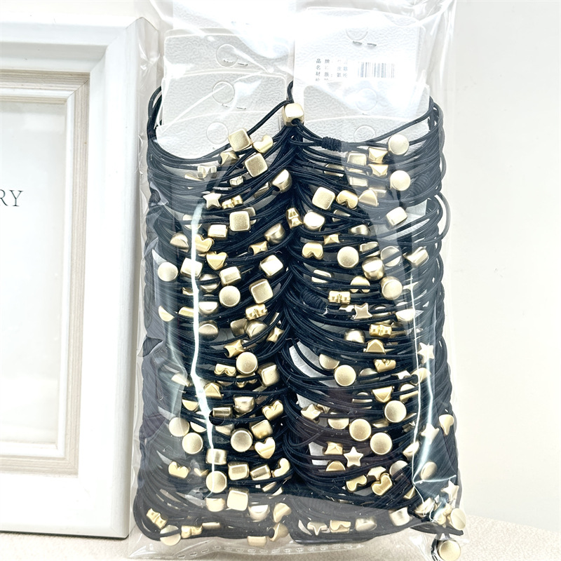 5 tarjetas de pedido no están desactualizadas tres en uno tubo de cuero negro banda para el cabello Banda de goma 1 yuanes 2 yuanes tienda de accesorios para el cabello accesorios para la cabeza