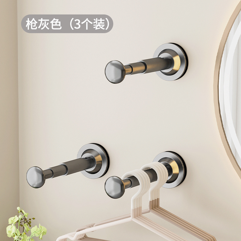 吸盤ハンガー収納神器穴なしベランダ壁掛け多機能整理ラック家庭用ハンガー伸縮ハンガー|undefined