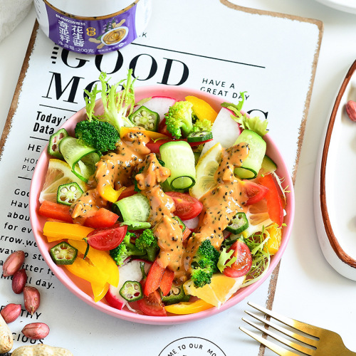 Chia Seed Sea Salt Peanut Butter Granules Sugar-Free Fitness Breakfast Sandwich Spread Low in Calories Light Meal Salad Dressing Noodles