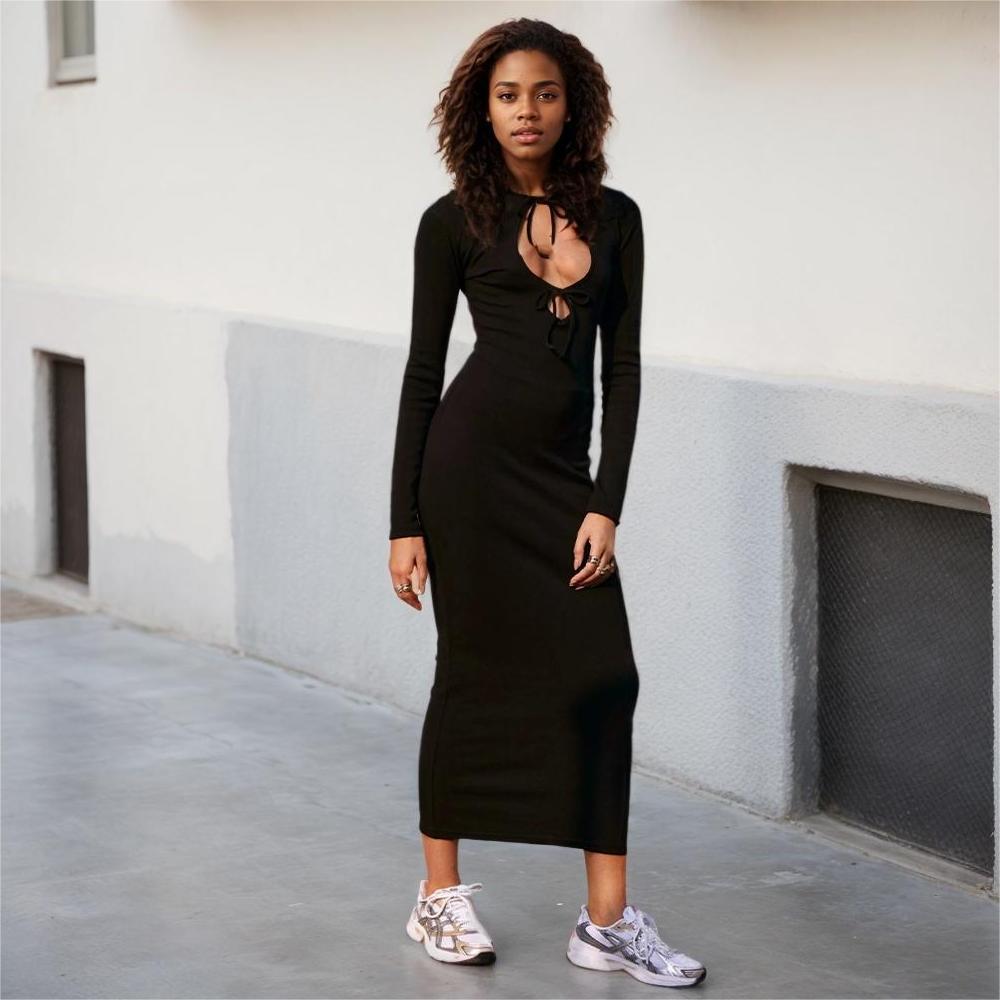 Women's Casual Slim Fit Maxi Office Dress