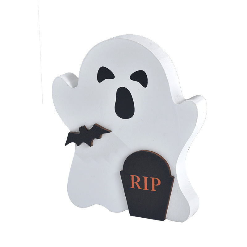 ハロウィンのデスクトップの幽霊の置物はハロウィンの置物を配置します。|undefined