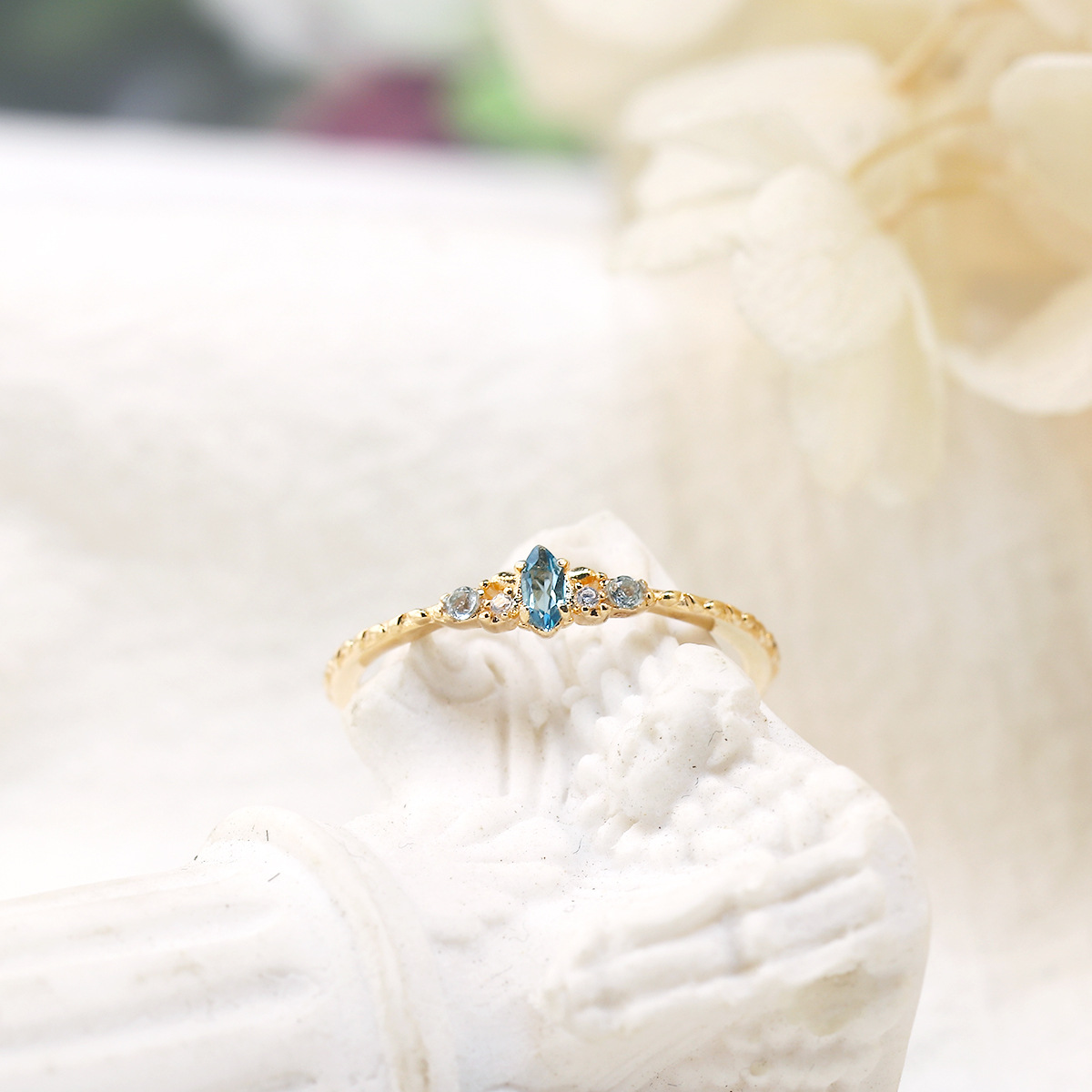 2g Weight Topaz Inlay Material Rings Classification 5, 8 Ring Size 1 Piece Quantity Daily, Date Occasion 925 Sterling Silver Material Geometric Pattern All Seasons Season Women's Gender Elegant, Retro Style 925 Sterling Silver Topaz Geometric Rings 925 Sterling Silver Rings 7