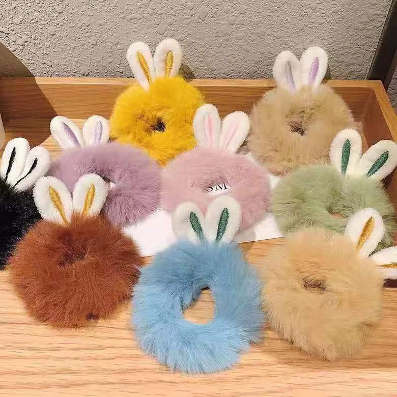 ins style South Korea Internet celebrity hair tie rubber band hair band adult headdress cute girl heart plush hair rope small hair accessories