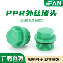 ppr堵头4分免生料带20外牙塑料六角堵头外丝堵试压冷热水管闷头