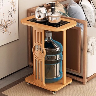 Mobile small coffee table, tea table, side cabinet, tea table, household tea cart, tea rack, kettle, integrated office tea bar J&