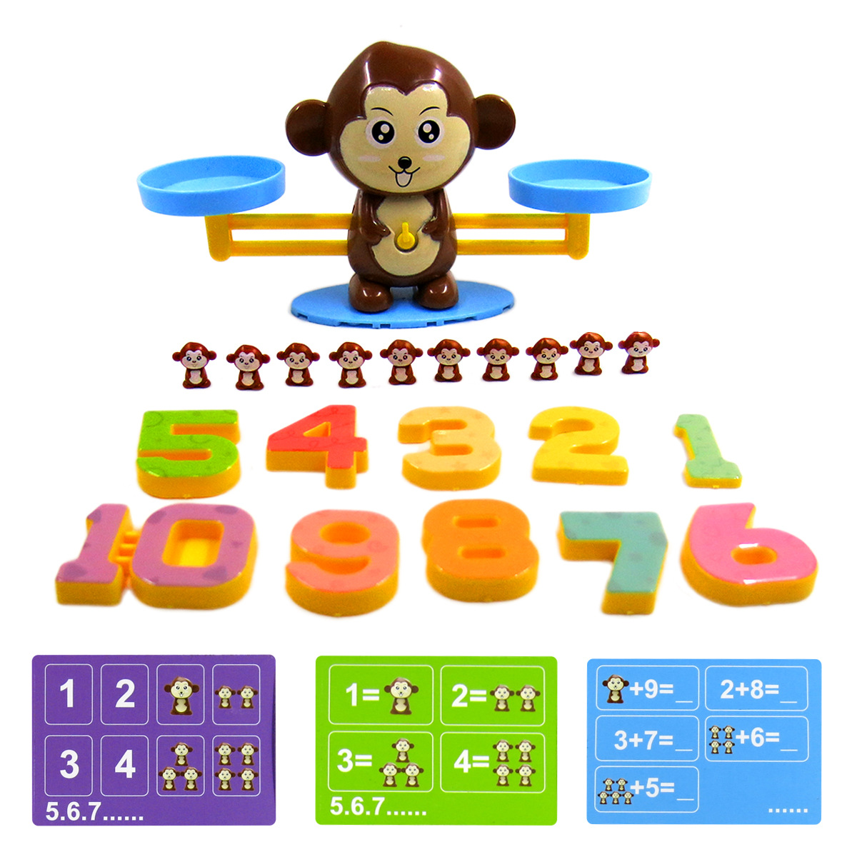 Juego de escritorio de equilibrio digital de inteligencia de educación temprana para niños DIY mono ensamblado pequeño equilibrio entre padres e hijos juguetes de ciencia y educación