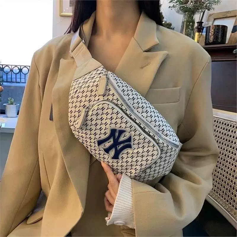 MLB, нагрудная сумка, ретро спортивная поясная сумка, одно-наплечная сумка для отдыха, стиль Южной Кореи, с вышивкой